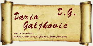 Dario Galjković vizit kartica
